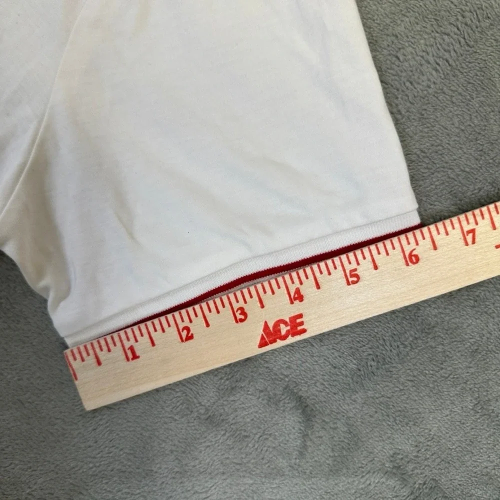 Polo Ralph Lauren Mens White Striped Trim Short Sleeve Polo Shirt Large